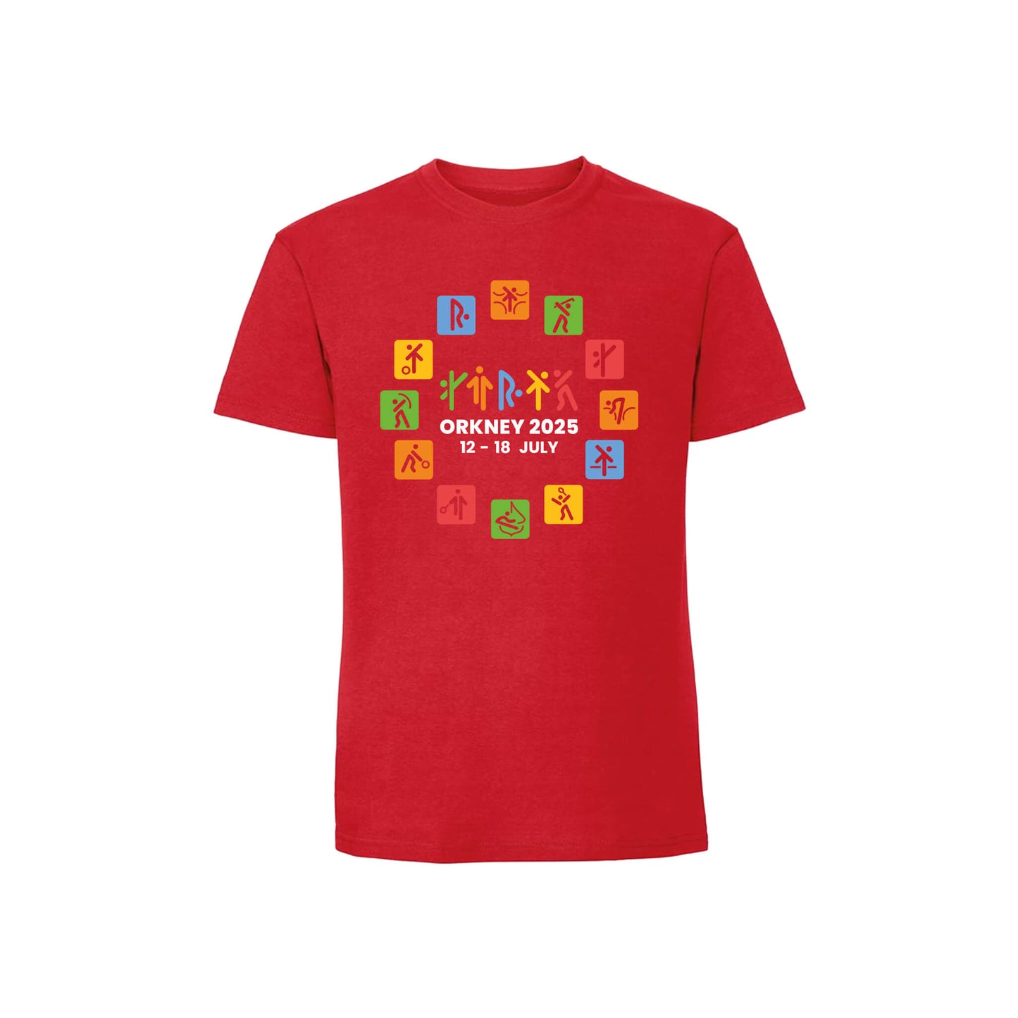 Kids Circle Event 2025 T-Shirt | Red | Orkney 2025 Island Games