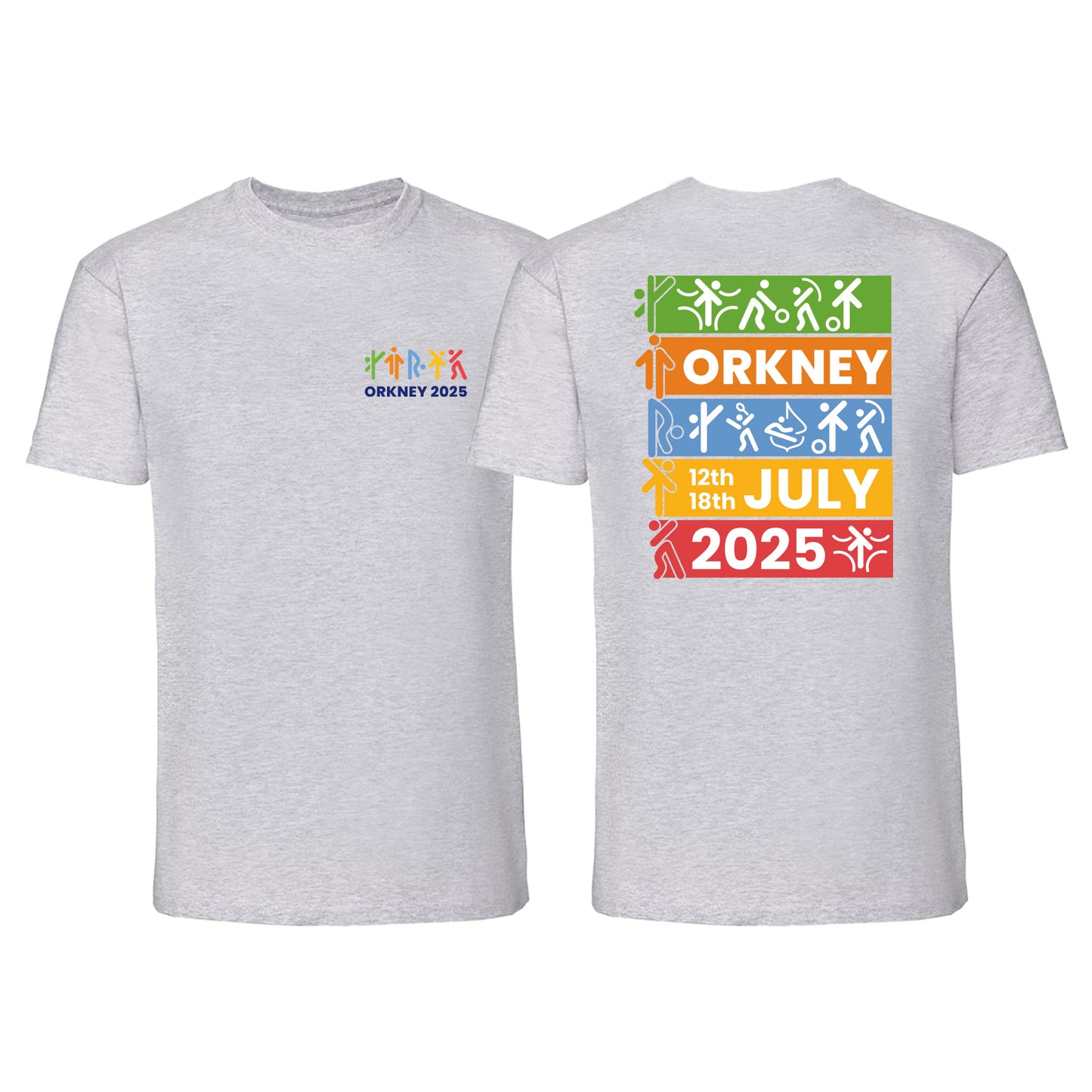 Stack 2025 Event T-Shirt - Grey - Orkney 2025 Island Games