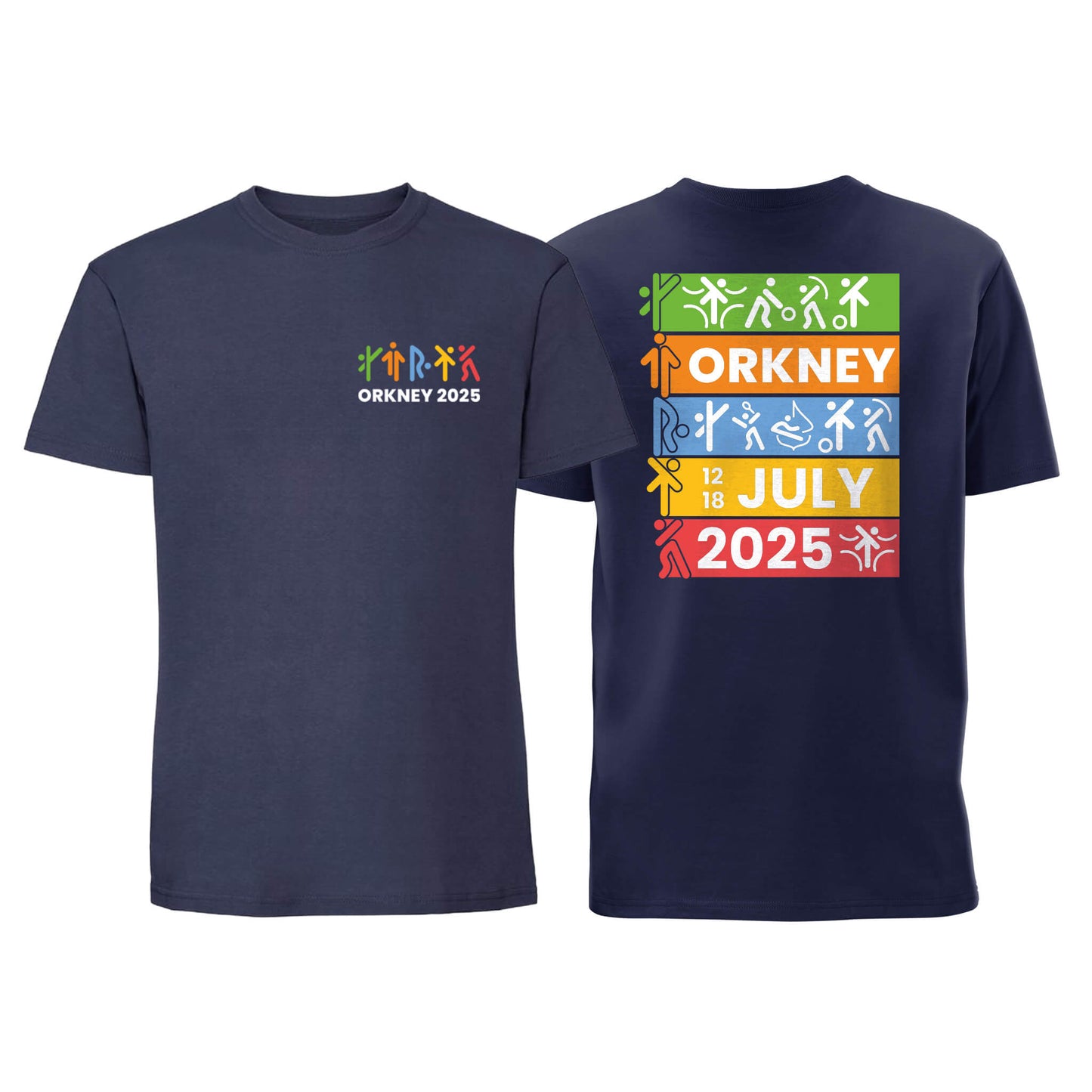 Stack 2025 Event T-Shirt - Navy - Orkney 2025 Island Games