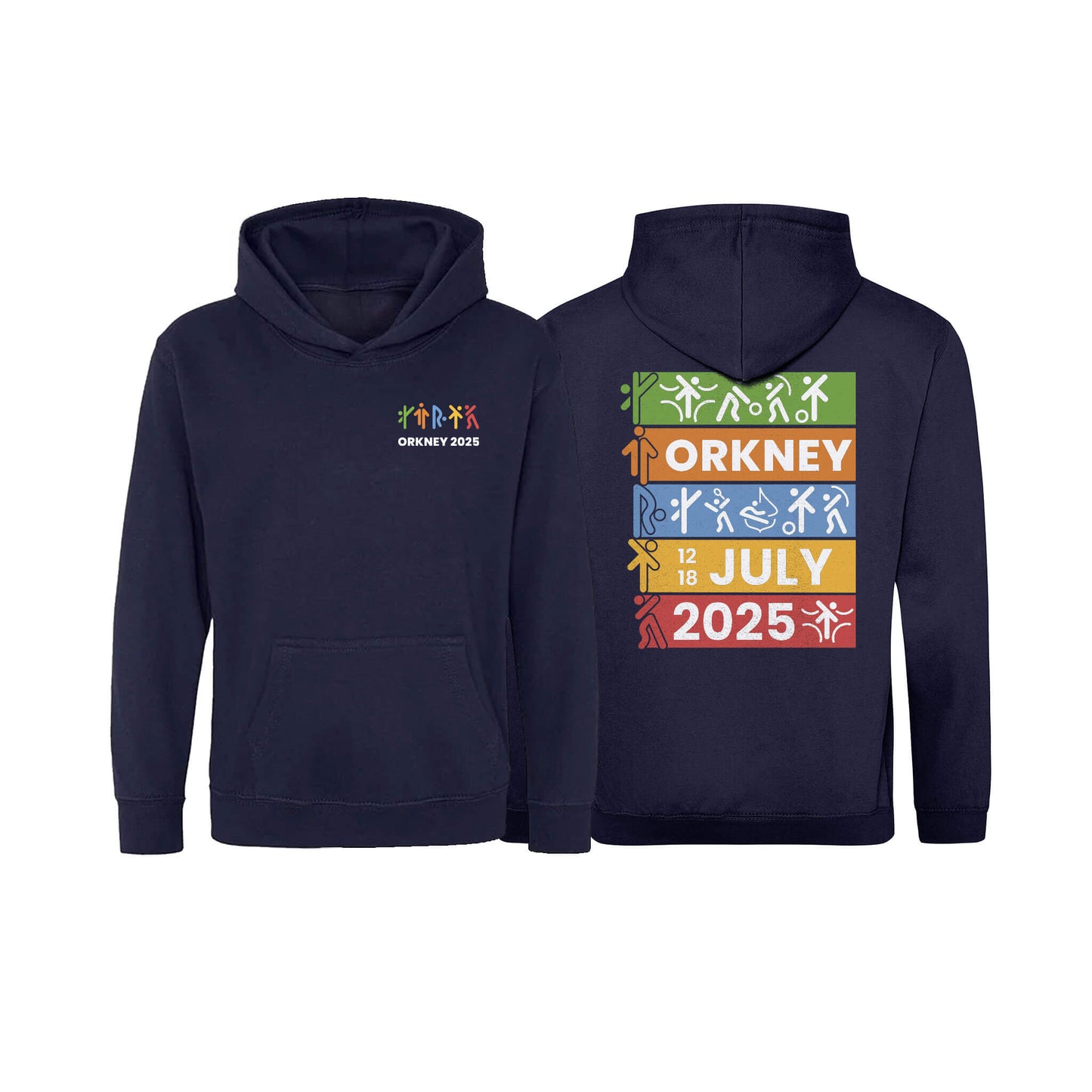 Kids Stack 2025 Event Hoodie | Navy | Orkney 2025 Island Games