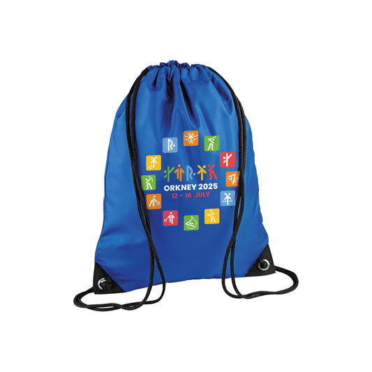 Event 2025 Drawstring Bag | Blue | Orkney 2025 Island Games