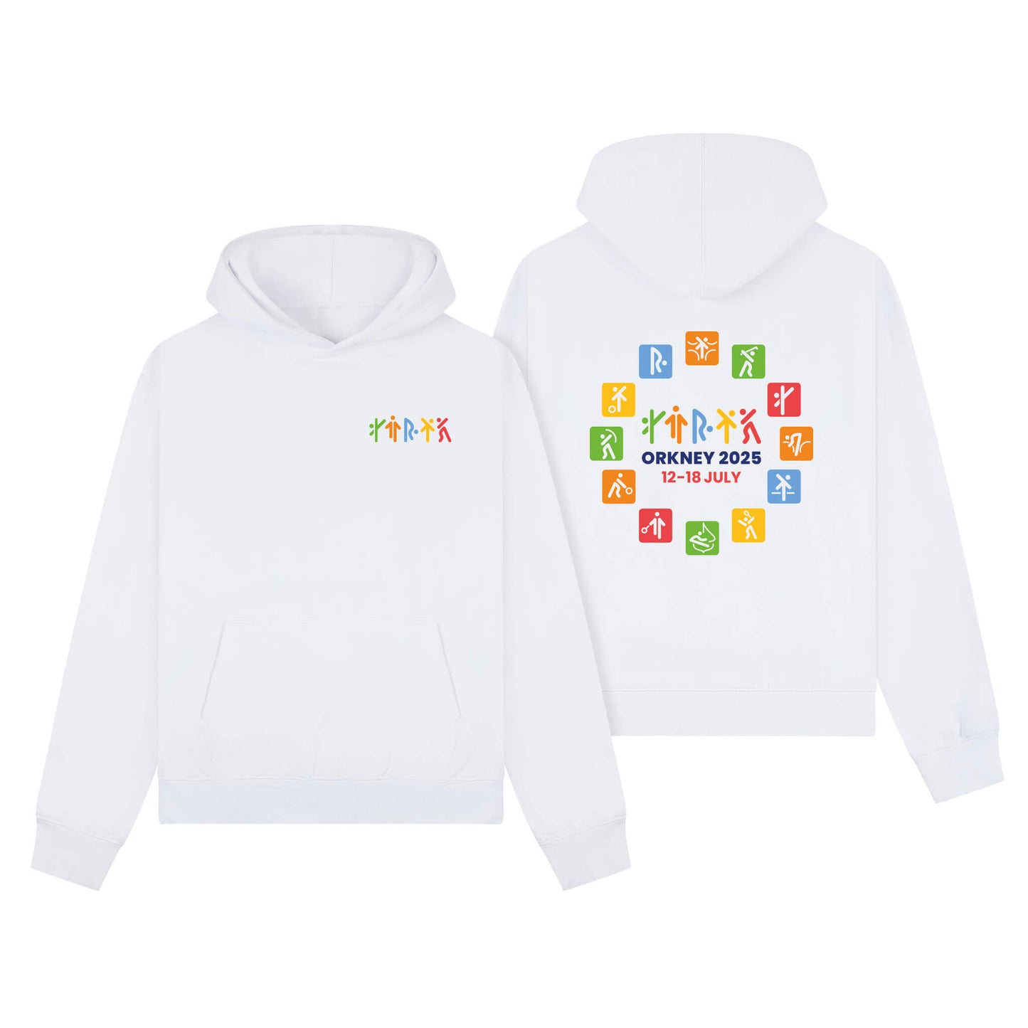 White Circle 2025 Event Hoodie | White | Orkney Island Games 2025