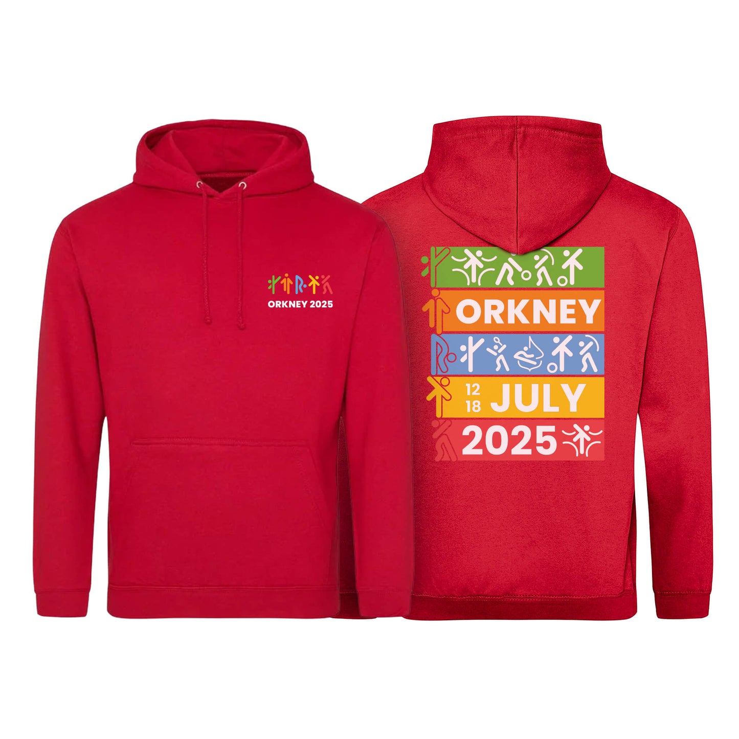 Stack 2025 Event Hoodie - Red - Orkney 2025 Island Games