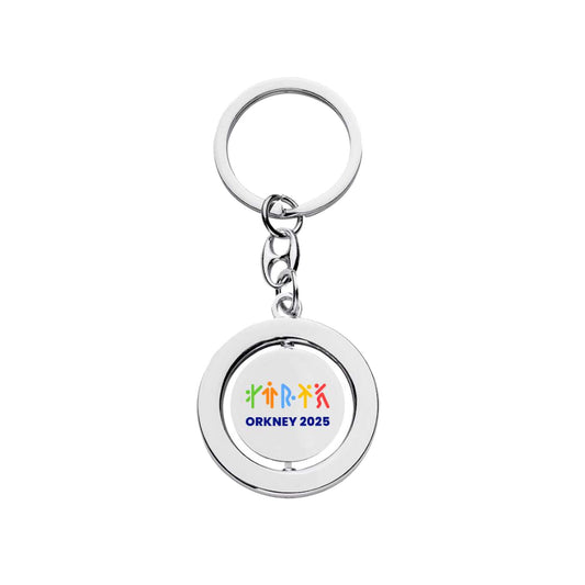 Metal Event Spinner Keyring | Orkney 2025 Island Games