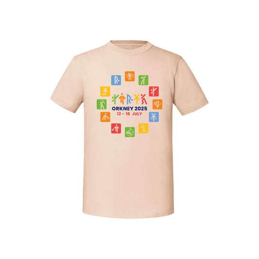 Circle 2025 Event T-Shirt - Sand - Orkney 2025 Island Games