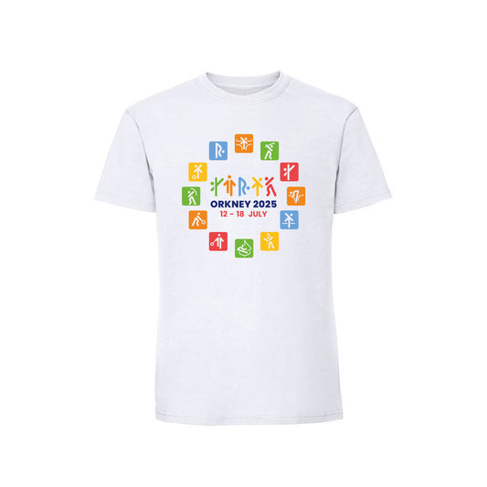 Circle 2025 Event T-Shirt - White - Orkney 2025 Island Games