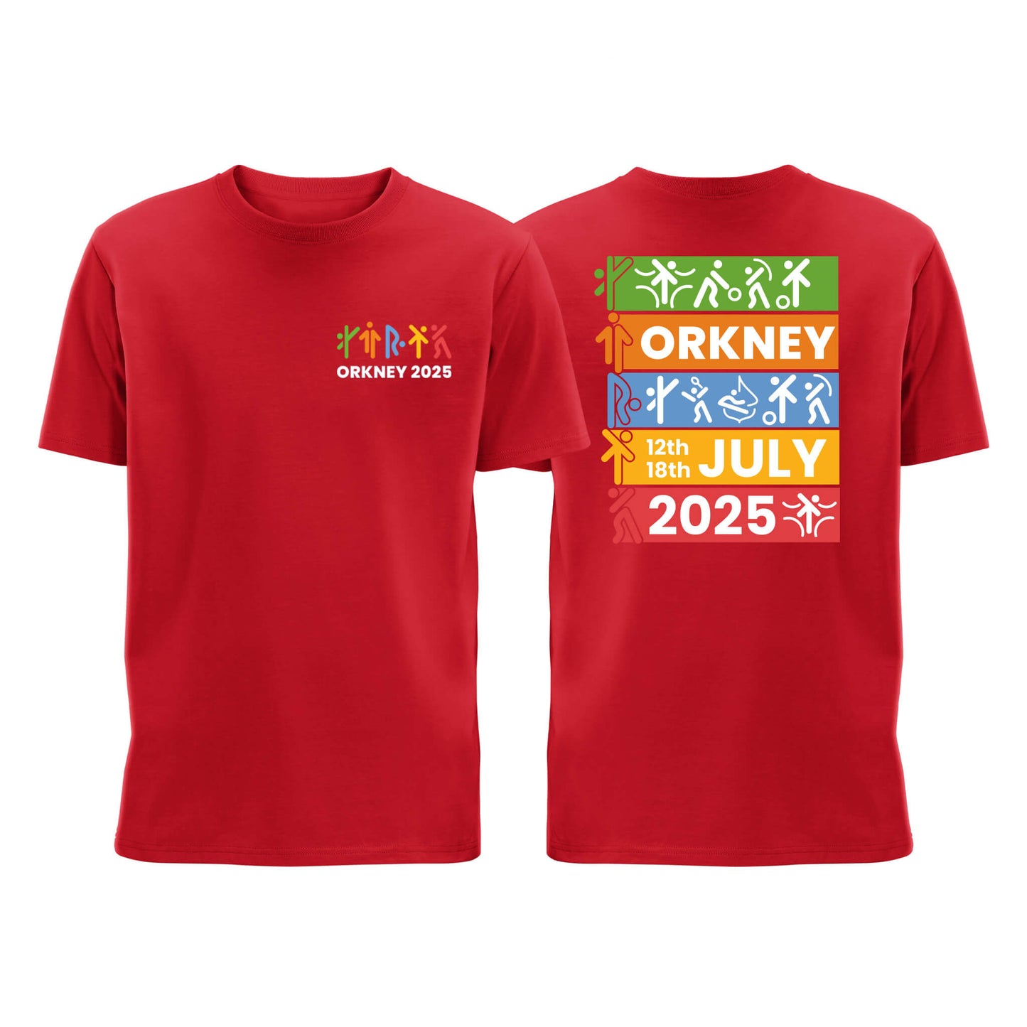 Kids Stack 2025 Event T-Shirt - Red - Orkney 2025 
