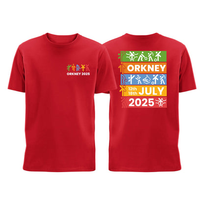 Kids Stack 2025 Event T-Shirt - Red - Orkney 2025 