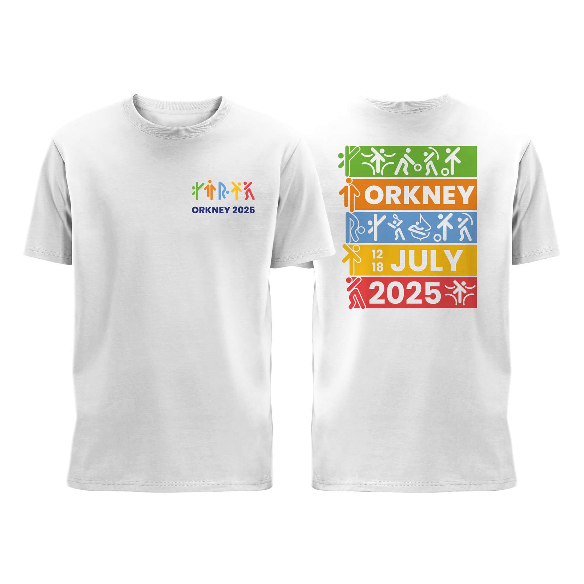 Kids Stack 2025 Event T-Shirt - White - Orkney 2025 Island Games