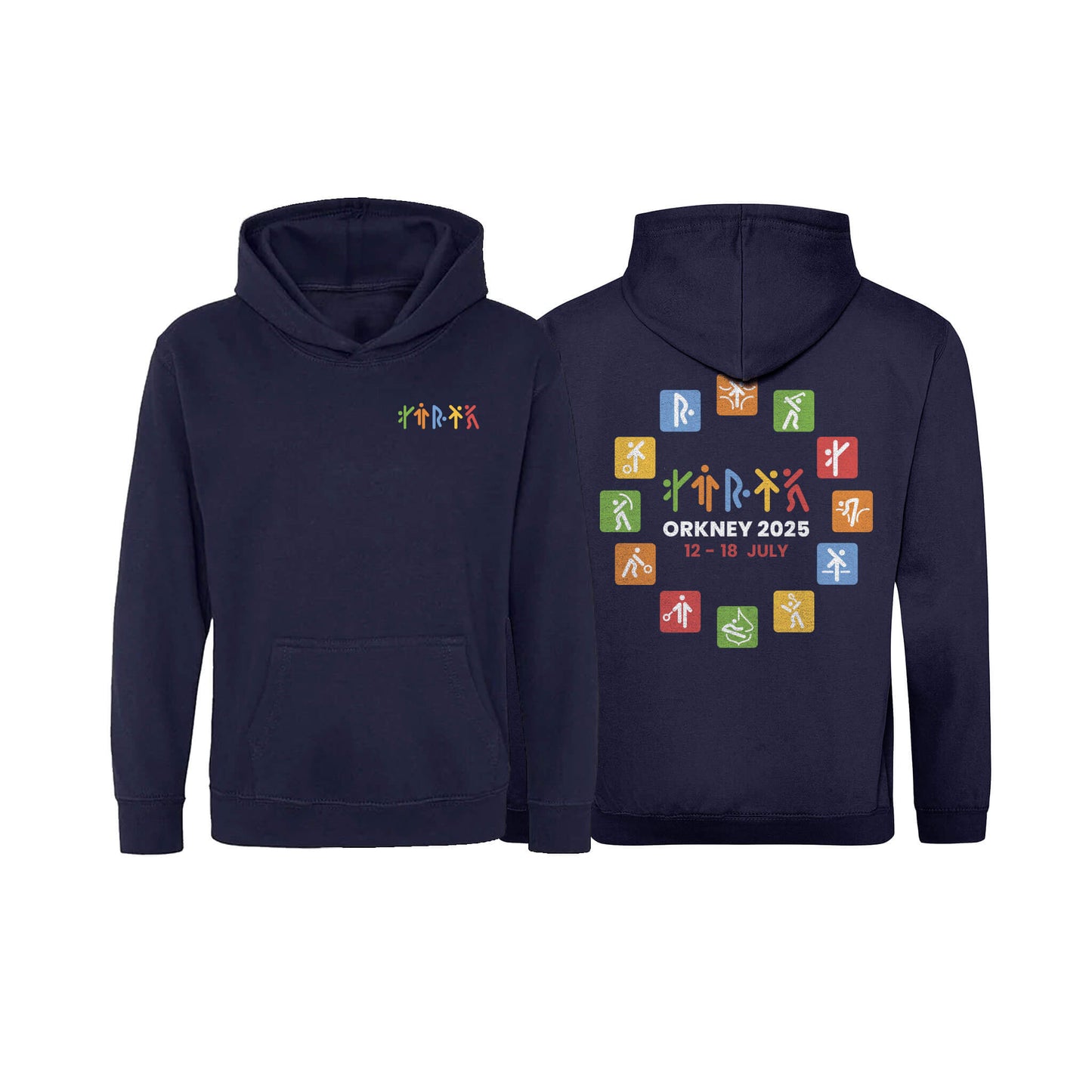 Kids Circle 2025 Event Hoodie | Navy | Orkney 2025 Island Games