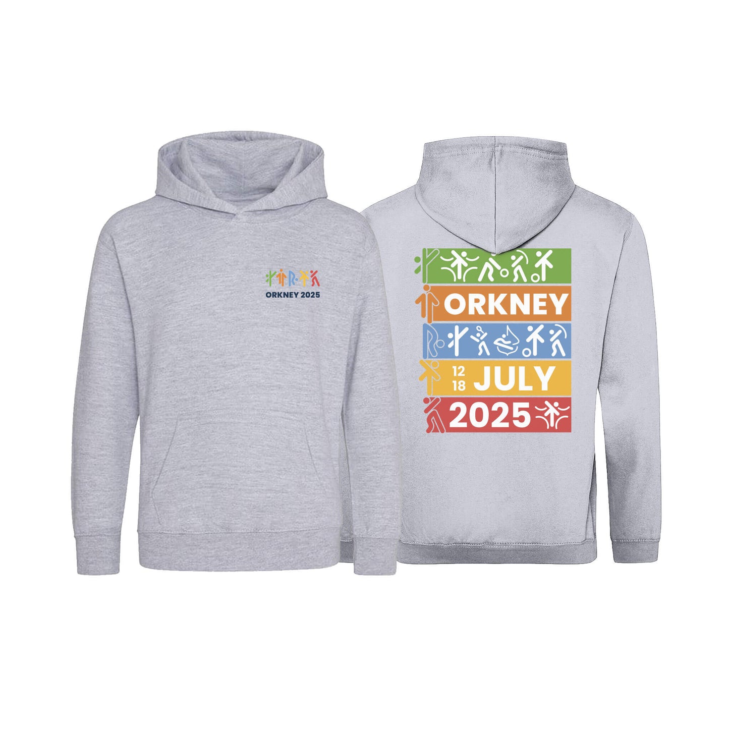Kids Stack 2025 Event Hoodie | Grey | Orkney 2025 Island Games